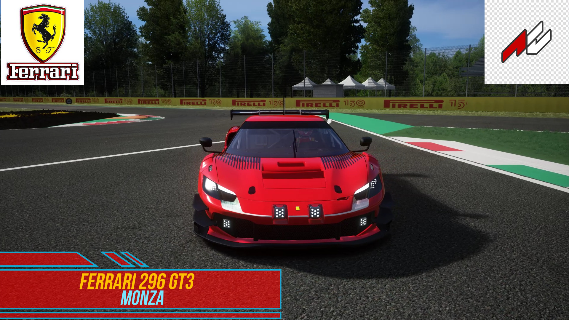 Ferrari 296 GT3 - Monza / Assetto Corsa. смотреть онлайн