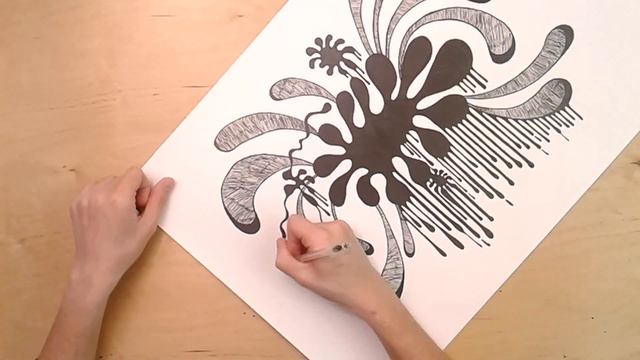 Рисование абстрактной картины с пятном 4, drawing abstract picture 4 смотреть онлайн