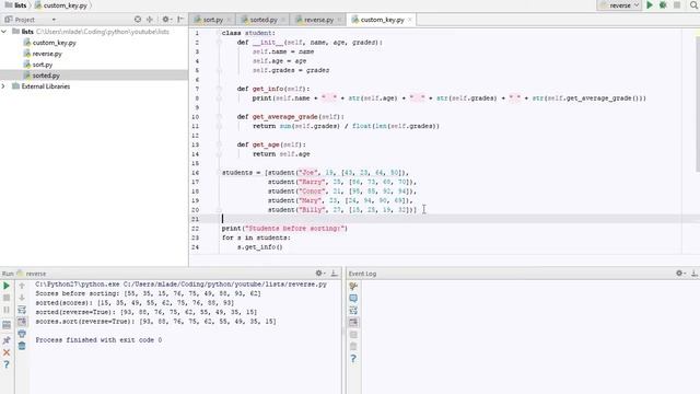 Sorting Lists in Python (Guide) смотреть онлайн
