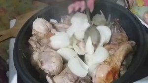 тушёная курица готовим дома вкусно