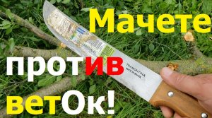 240620 Почти топор! Как нож мачете Трамонтина рубит толстые ветки суки сучья дрова Tramontina