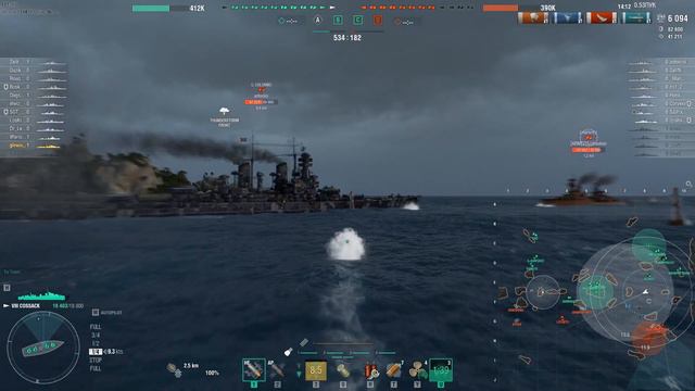 World of Warships - HMS Cossack - 3 Kills/1601 bXP - Randoms T10 Domination (Win) смотреть онлайн