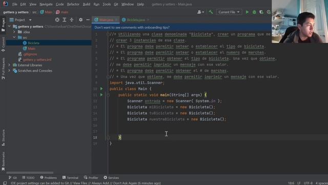 Curso POO | EJERCICIO CLASES Y OBJETOS | GETTERS AND SETTERS | UTIL SCANNER смотреть онлайн