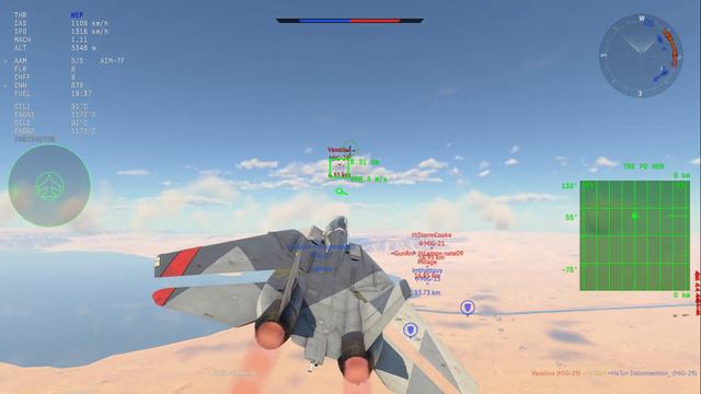 no flares, no problem (War Thunder, F-14A Early) 4K смотреть онлайн