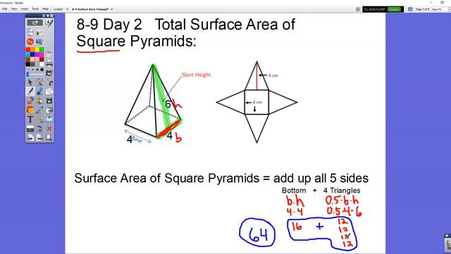 Math 8 8-9 Day 2 Total Surface Area of Square Pyramids смотреть онлайн