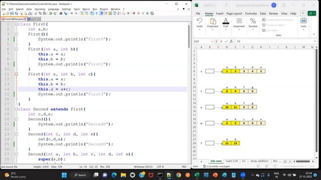 Java - Day 63 (in Telugu) - Constructor calling in Hierarchical Inheritance, revisiting Overloading смотреть онлайн