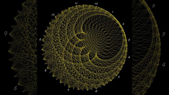 String Art - Gold Lotus (The Offset Center)