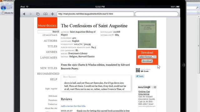 Download free books from ManyBooks.net to iBooks on iPad смотреть онлайн