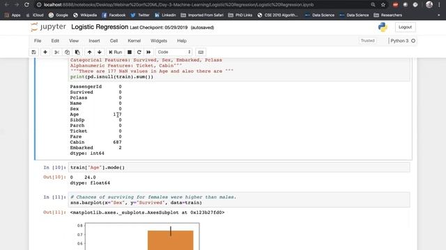 Webinar on Python for Machine Learning Day-5-part-2 - Logistic Regression Code смотреть онлайн
