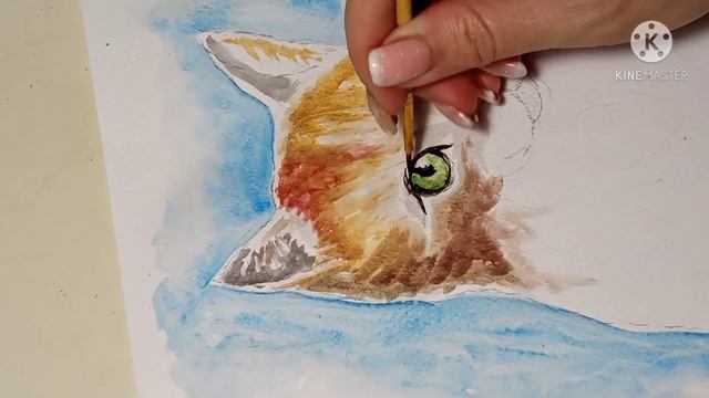 Нарисовать КОТА АКВАРЕЛЬЮ ЛЕГКО❤️❤️❤️❤️ смотреть онлайн