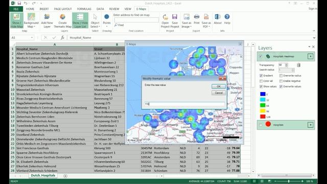 Create heatmaps in Excel E-Maps and adjust the ranges and colours смотреть онлайн