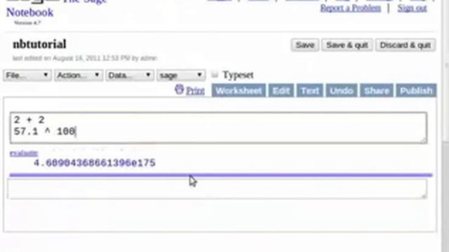 Getting started with sage notebook - English смотреть онлайн