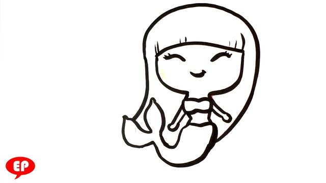 How to Draw a Mermaid - Easy Pictures to Draw смотреть онлайн