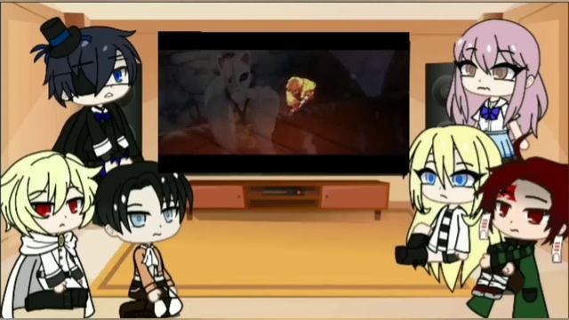 Аnime characters react to ?? |Black Butler,Demon slayer ,Seraph of the end,Attack on titan смотреть онлайн