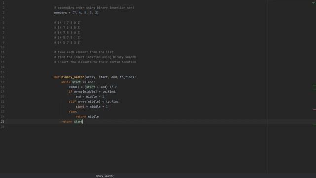 7. Binary Insertion Sort Python Practice смотреть онлайн