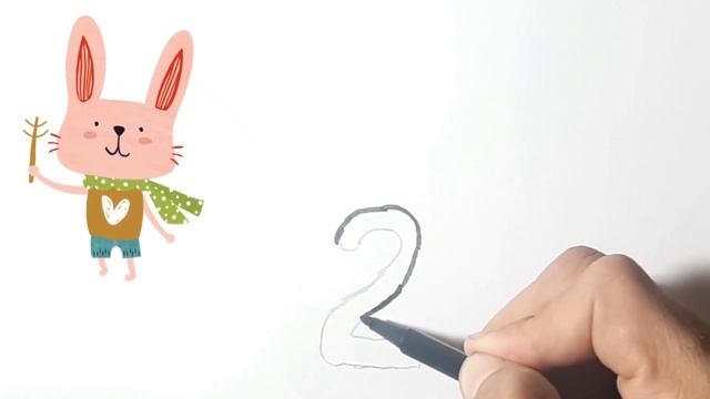 Draw a number 2 for kids/Рисовать число 2 для детей/Sorteo número 2 para niños/Disegna il numero 2 смотреть онлайн