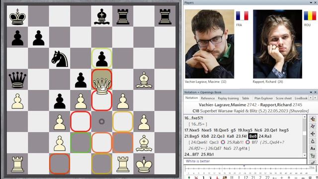 Максим ВАШЬЕ-ЛАГРАВ 🆚 Рихард РАППОРТ ♟ Можно ли играть аккуратно против Винавера? смотреть онлайн