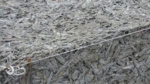 Первый ряд кладки арболитовых блоков