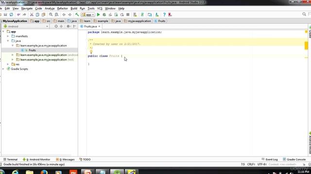 2 Writing first Java class in Android Studio смотреть онлайн