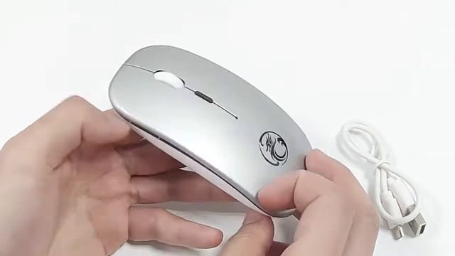 Компьютерная беспроводная бесшумная аккумуляторная мышка с Bluetooth 5.0. смотреть онлайн