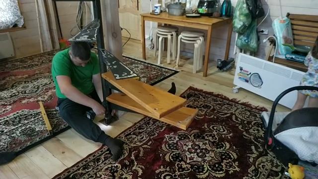 Как я преобразила деревенский дом/Создаём уют в доме - шторы/ Установка винтовой лестницы смотреть онлайн