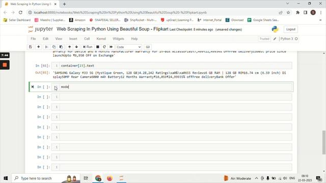 Web Scraping In Python Using Beautiful Soup Flipkart смотреть онлайн