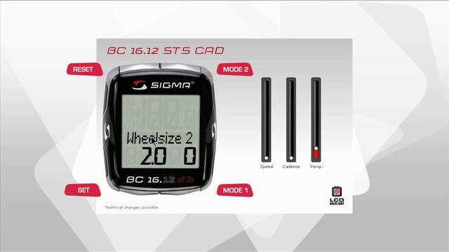Настройка велокомпьютера Sigma BC 16.12 / STS / CAD смотреть онлайн