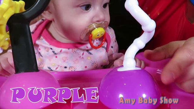 New Baby First Time Sitting in Disney Chair, Best Learning Videos Learn Colors - AmyBabyShow смотреть онлайн