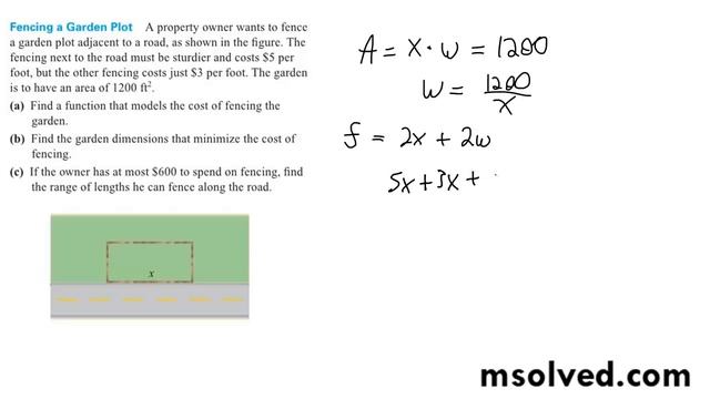 A property owner wants to fence a garden plot adjacent to a road, as shown in the figure. смотреть онлайн