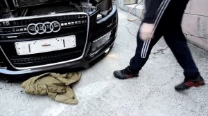 Как снять бампер на Q7