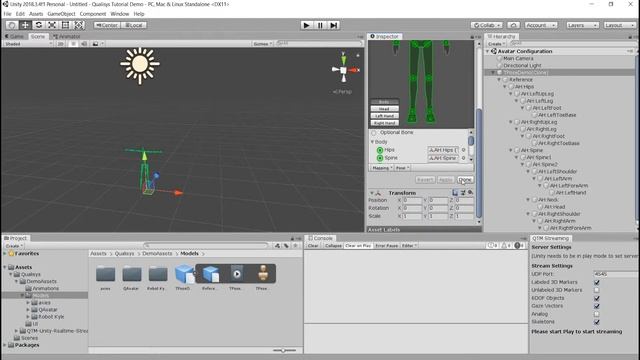 QTM 2019 Feature 15 - Import Skeletal Data into Unity смотреть онлайн