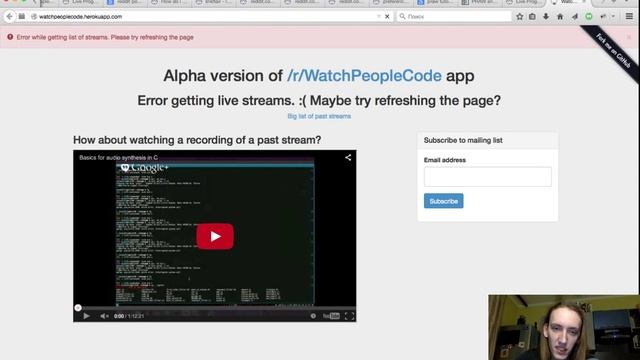 [4 hour long] Building reddit bot for /r/WatchPeopleCode смотреть онлайн