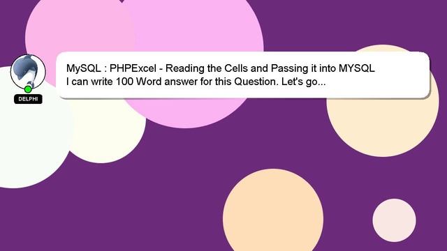MySQL : PHPExcel - Reading the Cells and Passing it into MYSQL смотреть онлайн