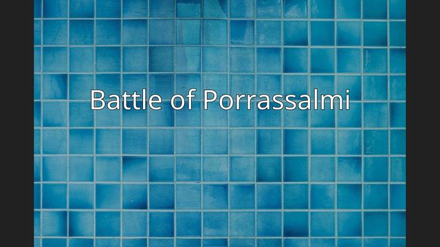 Battle of Porrassalmi смотреть онлайн