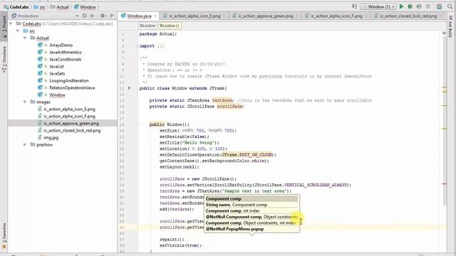 how to add JScrollPane to JTextArea смотреть онлайн