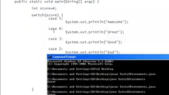 Java Video Tutorial 7: Switch Statements смотреть онлайн