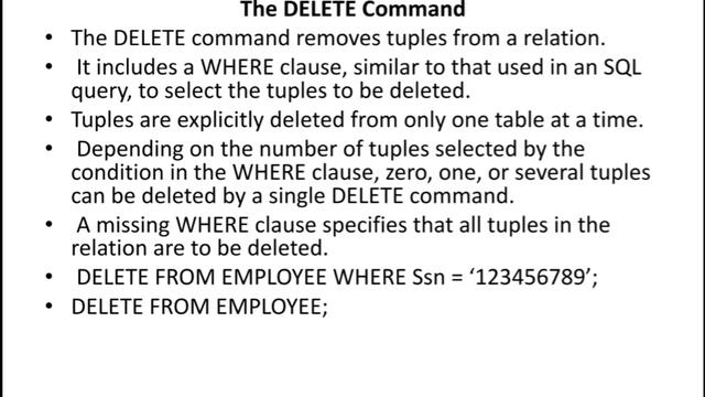 INSERT, DELETE AND UPDATE OPERATIONS IN SQL смотреть онлайн