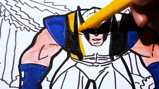 X-Men Wolverine Coloring Pages for Kids | Marvel Superheroes Coloring Book | How to Draw Wolverine смотреть онлайн