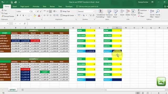 How to use OFFSET function in Excel смотреть онлайн