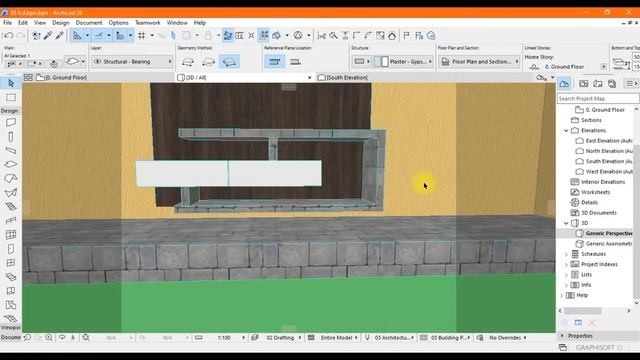 How to create step by step 3D Tv Wall Unite in Archicad tutorial, Tv Unit Design for living room смотреть онлайн