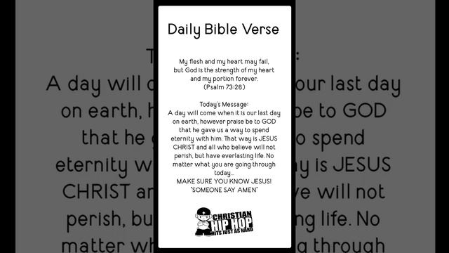 Bible Verse of the Day - God Is The Strength (Psalm 73:26) #BibleVerse #DailyMessage #GodsStrength смотреть онлайн