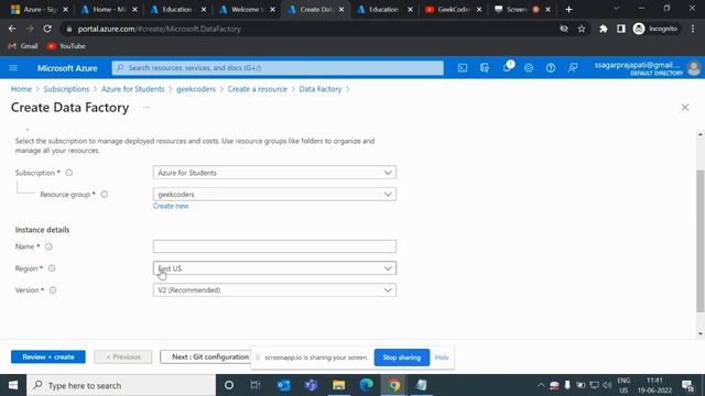 #1. Setup free account in Azure Portal | Azure Data Factory Tutorial| смотреть онлайн