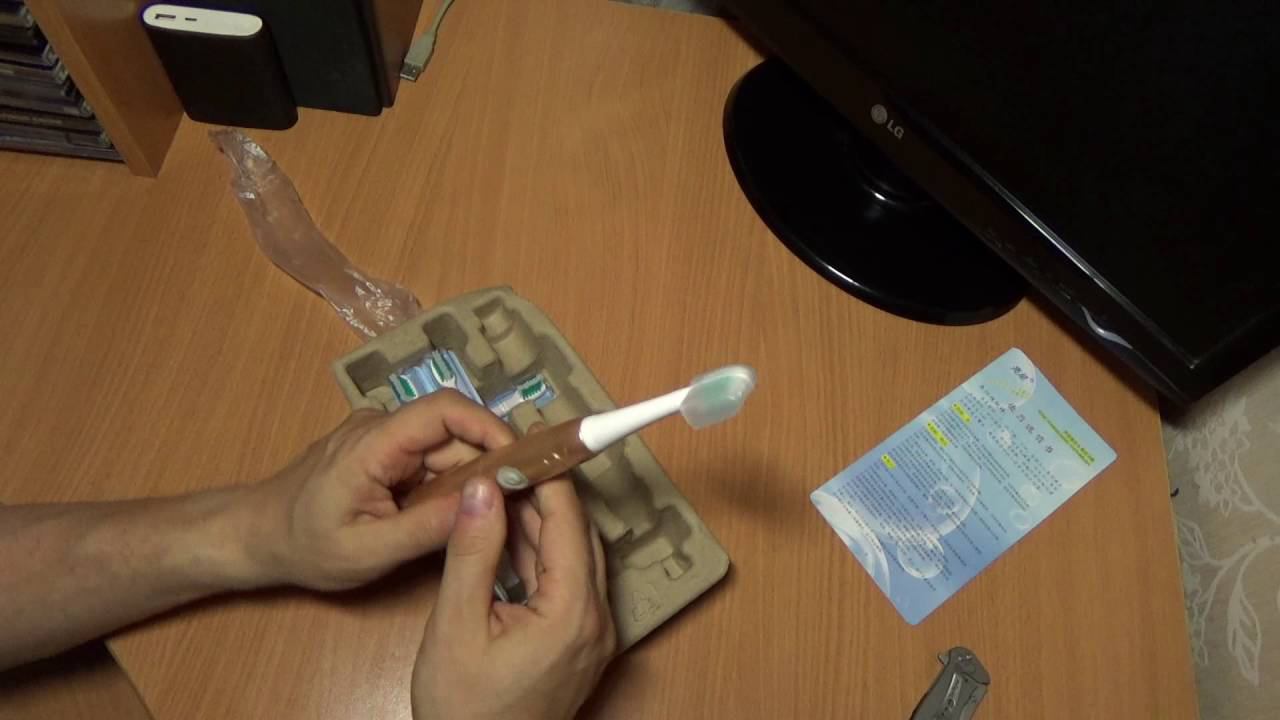 A 39 Plus LANSUNG Электрическая зубная щётка +3 насадки. смотреть онлайн