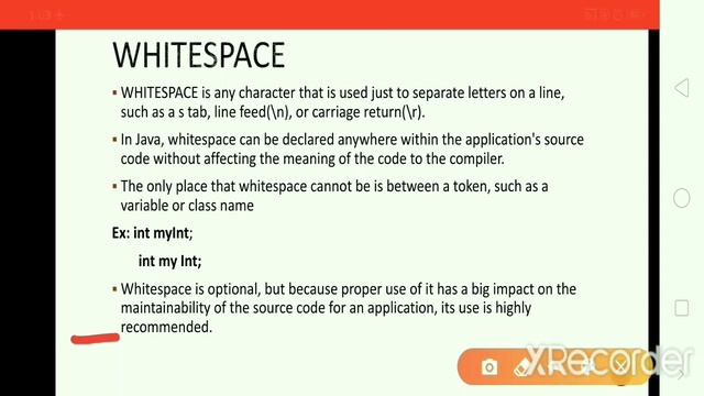 WHITESPACE in Java смотреть онлайн