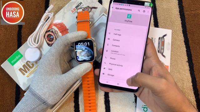 Modio MC77 ulra Smartwatch Time & Date Setup |Modio MC77 Ulra Smartwatch Bluetooth call setup смотреть онлайн