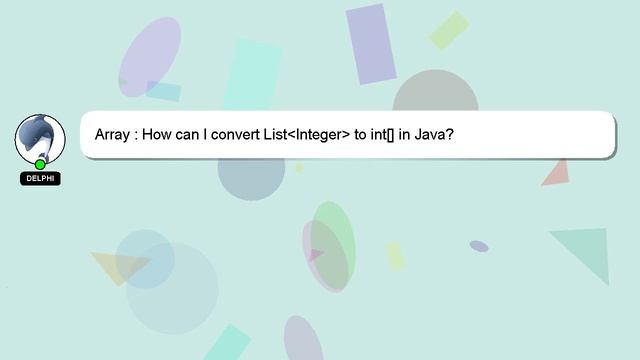 Array : How can I convert List Integer to int[] in Java? смотреть онлайн