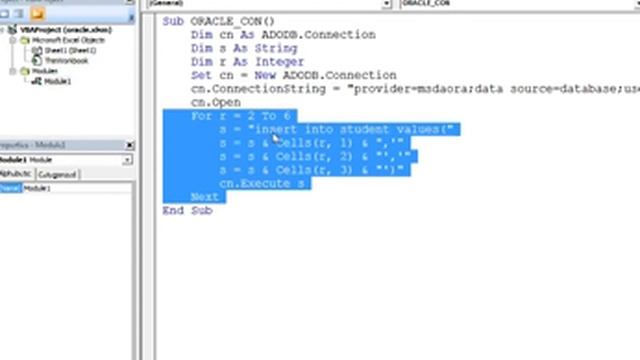 Excel Data to Oracle - VBA Code смотреть онлайн
