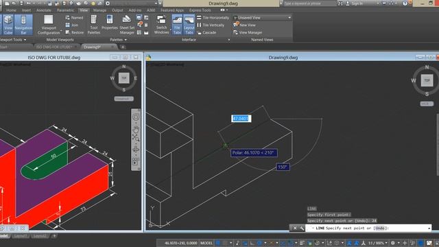 How to draw Isometric Drawing in AutoCAD 2018 смотреть онлайн