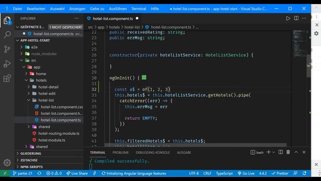 Tutoriel RxJS #21 - Combiner des Observables avec forkJoin() смотреть онлайн