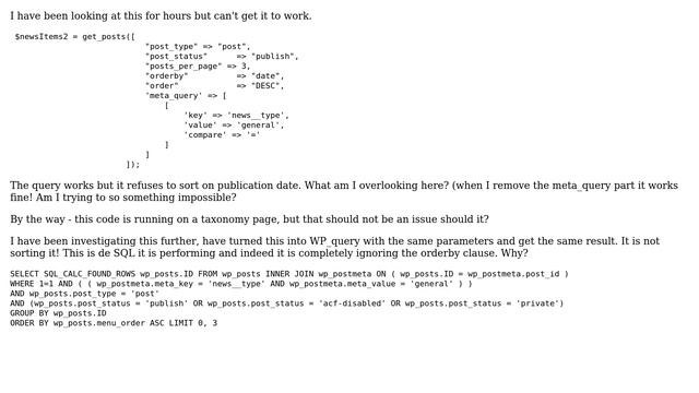 Wordpress: Sorting not working with get_posts (2 Solutions!!) смотреть онлайн